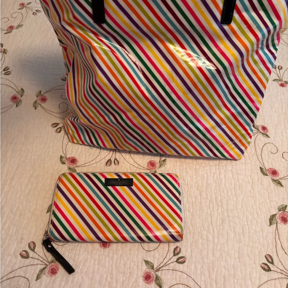 Kate Spade Multicolor Striped Tote - Picture 2 of 12